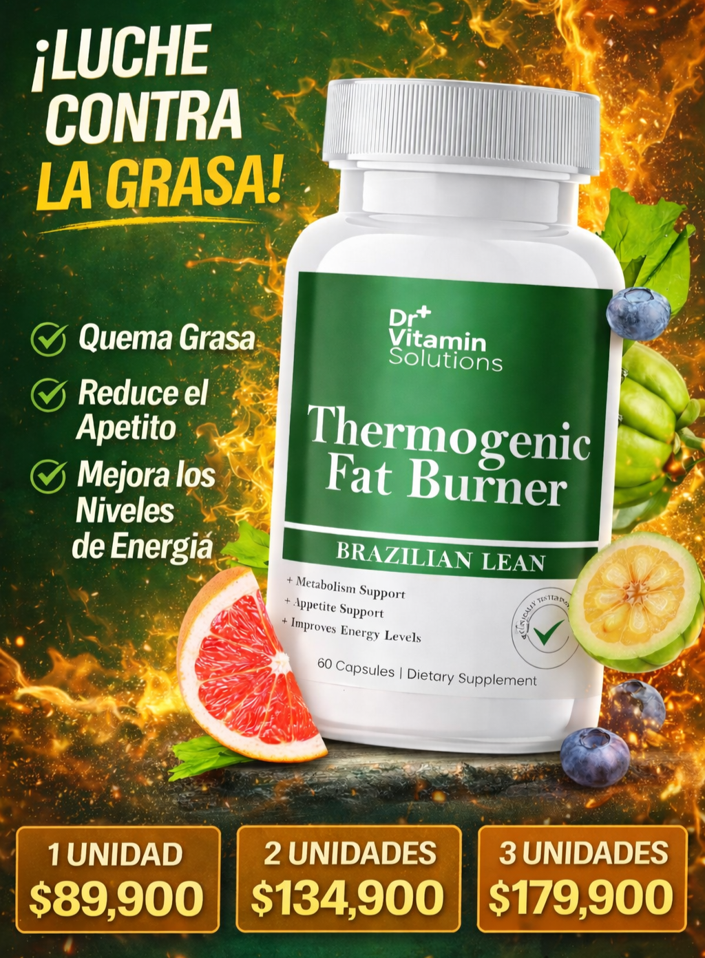 Transforma Tu Cuerpo: Thermogenic Fat Burner, Quema Grasa y Controla el Apetito de Forma Natural